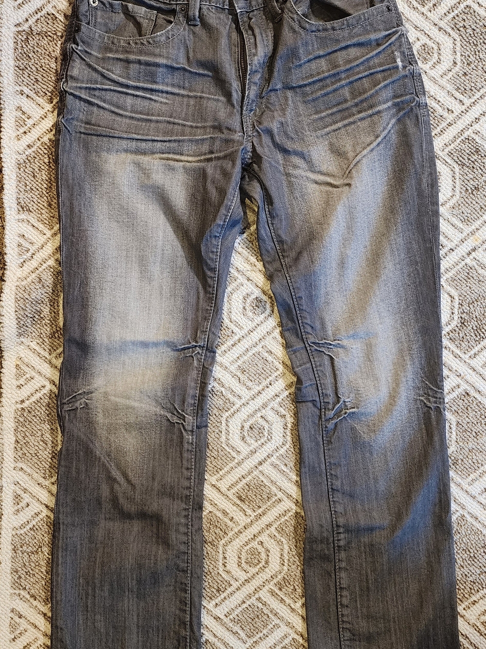 Express Men's Straight Jeans in Washed Gray